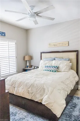 Bedroom with ceiling fan