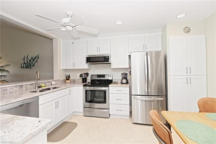 Open and airy kitchen offers lots of counter space.