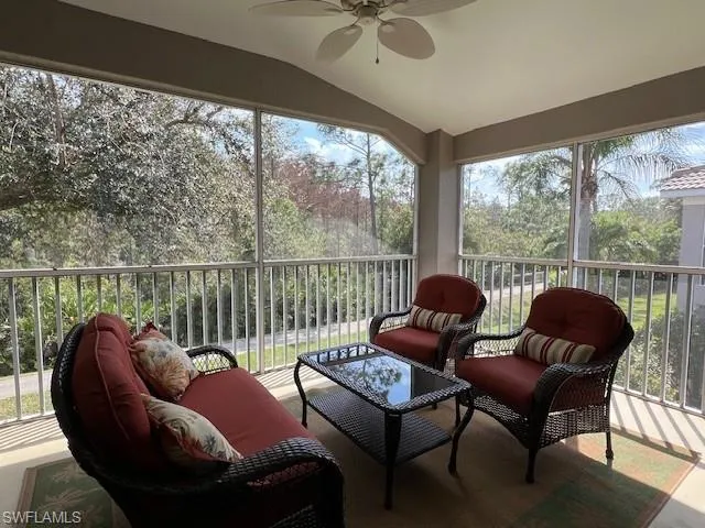 Freshly painted screened Lanai overlooking the preserve and walking trails..