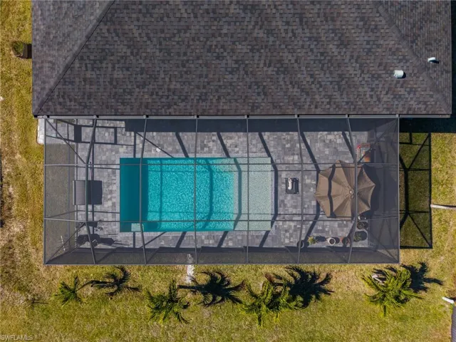 Bird's eye view of a pool