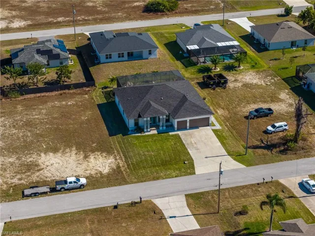 Aerial view of residential area