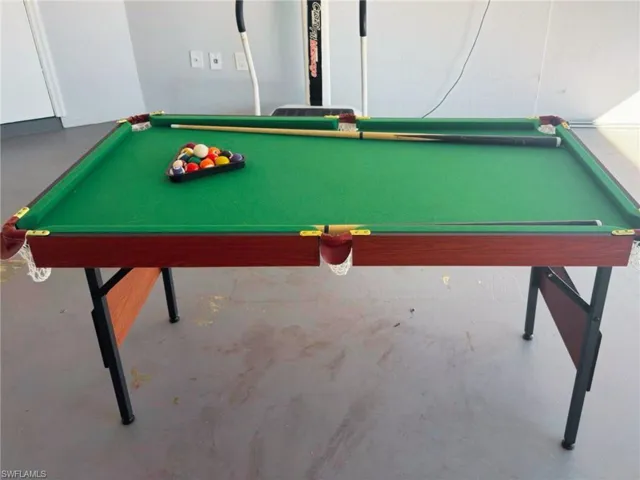 Recreation room featuring pool table