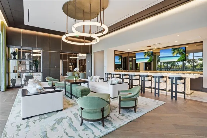 The bar and lounge area is one of Infinity's spectacular amenities.