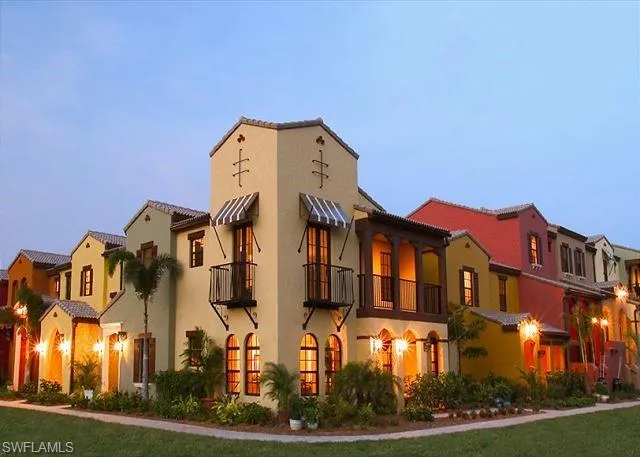 View of property with a residential view