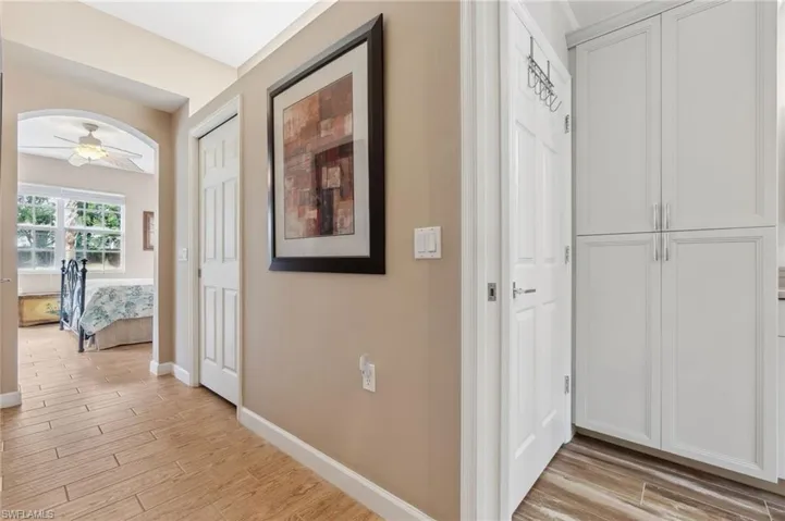 Hallway featuring light hardwood / wood-style floors