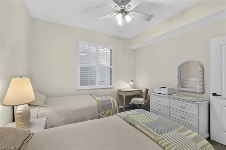 Guest Bedroom with Plantation Shutters