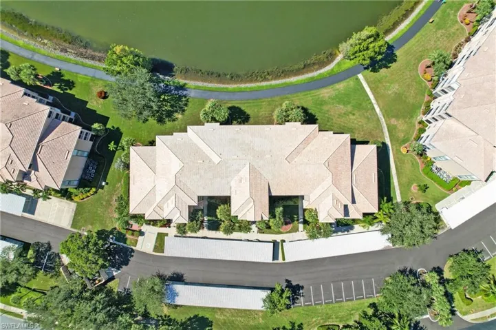 Overhead view of the condo building