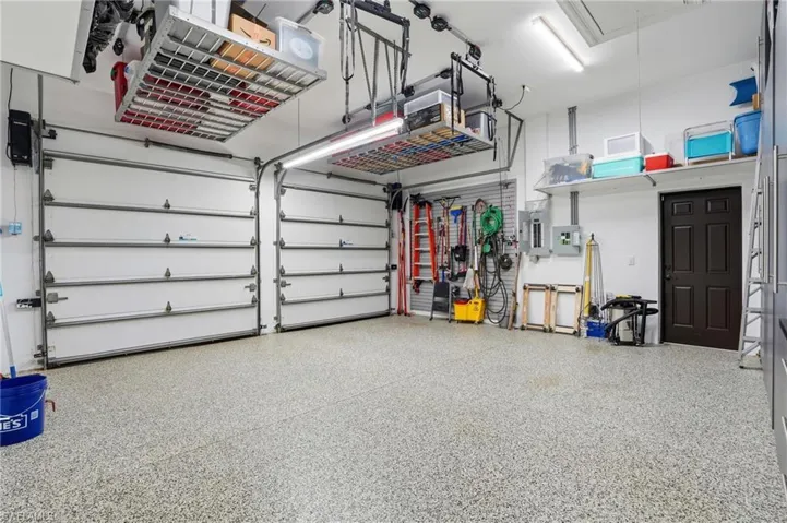 Garage with electric panel