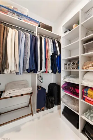 View of walk in closet