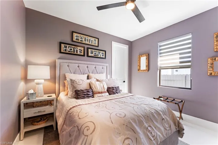 Bedroom featuring baseboards and a ceiling fan