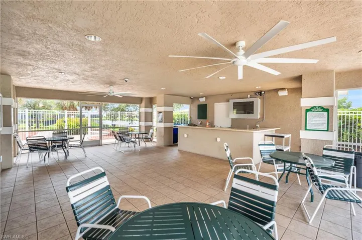 View of patio / terrace featuring ceiling fan