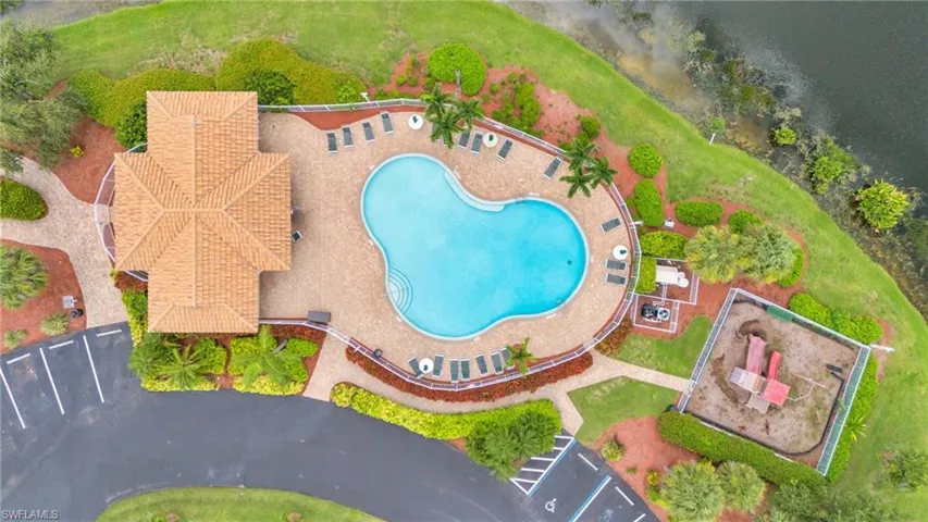 Birds eye view of property