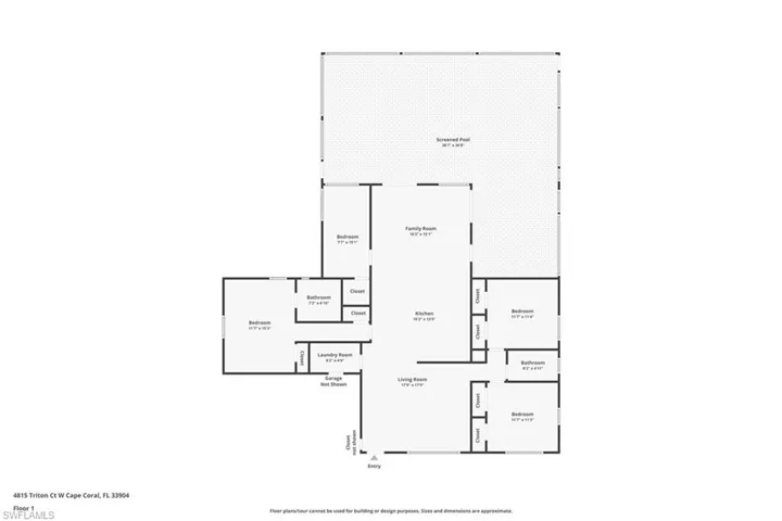 Floor plan from Photographer.  Measurements are approximate.  Please verify.