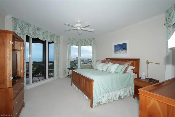 Master bedroom with beautiful view of the gulf of Mexico