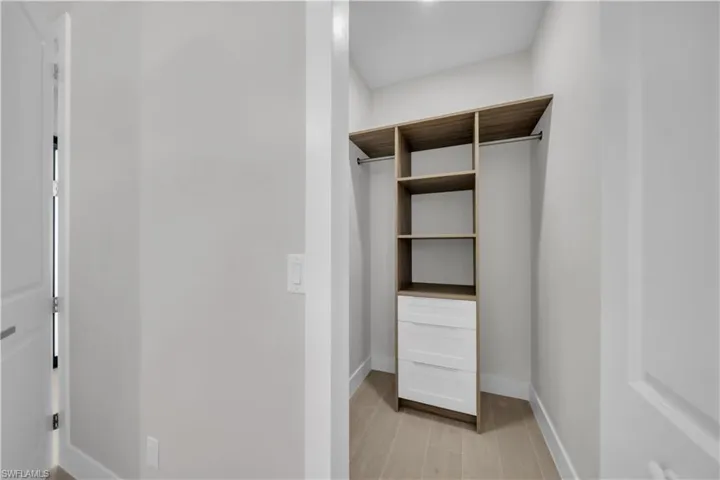 View of walk in closet