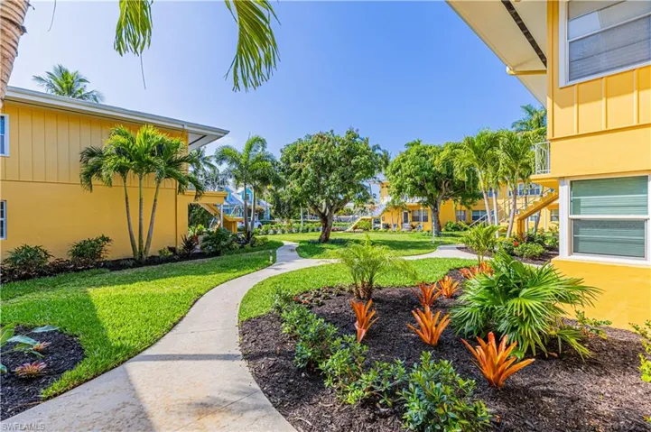 Your tropical garden walkway to your condo.