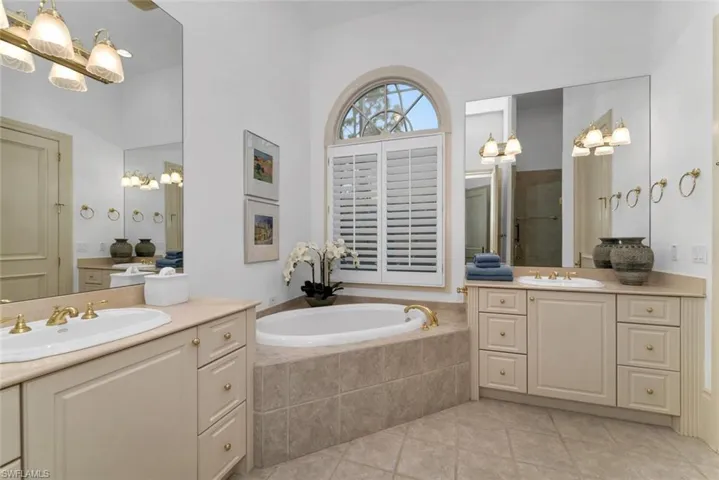 Spacious master bathroom