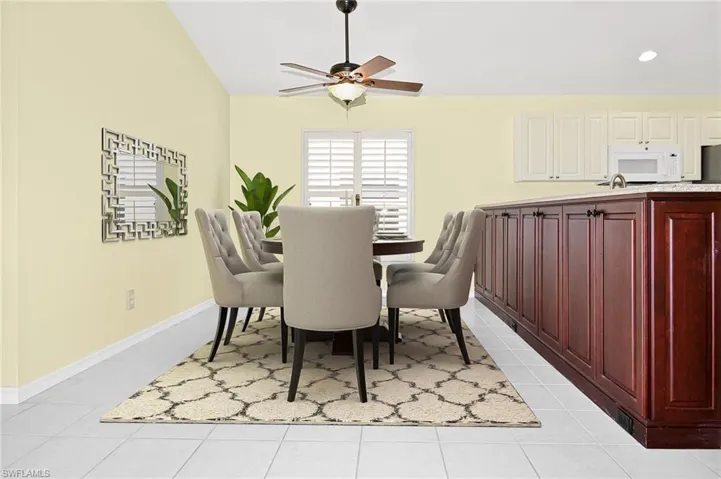 Dining room with additional storage.