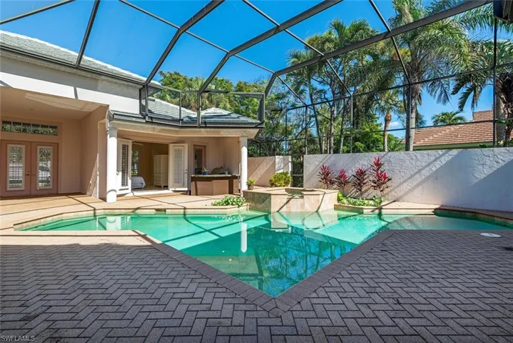 Courtyard and pool with view of Cabanna entrance