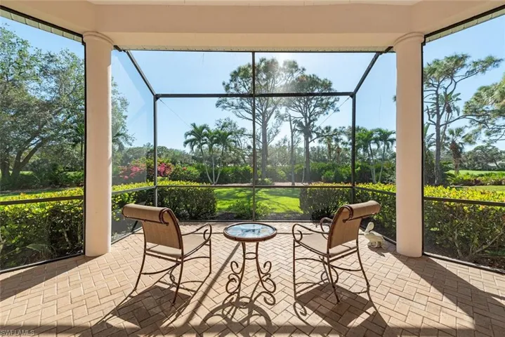 Patio on the back of the house with Golf course views!