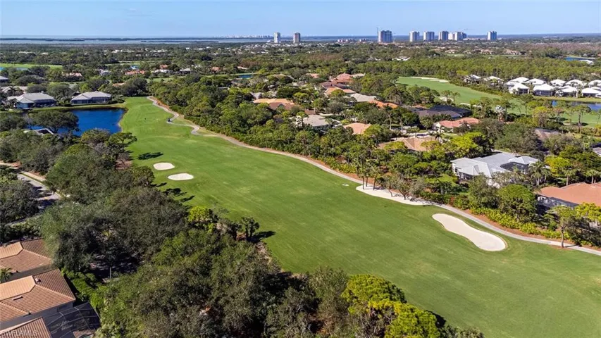Rear Aerial view with Golf Course