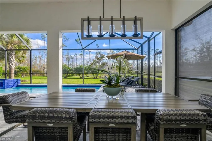 Enjoy dinners poolside outdoors!