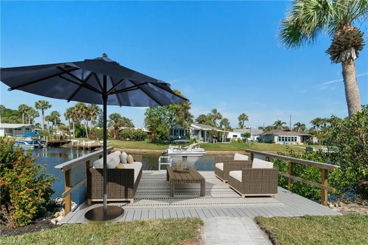 Surrounding community featuring a lawn and a water view