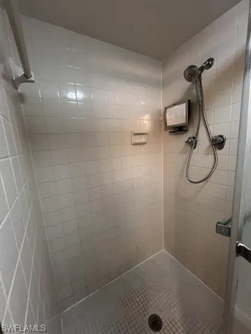 Bathroom with a stall shower