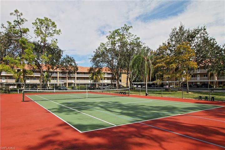 Tennis court steps away