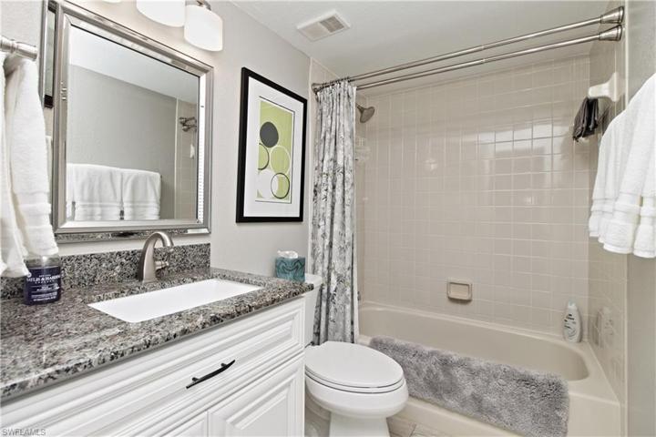 Gusest bathroom with new raised vanity