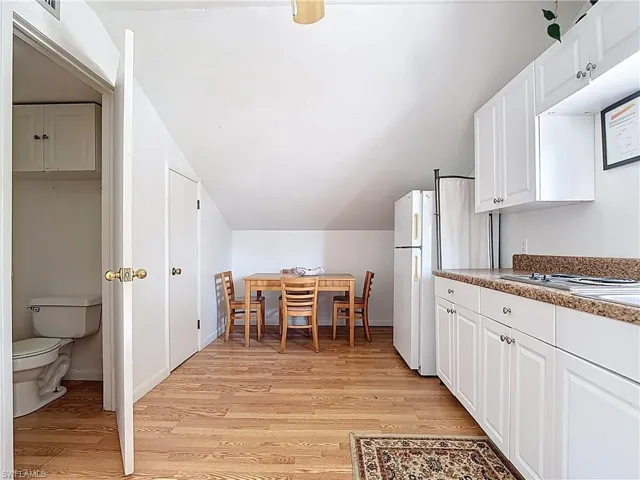Studio kitchen and bathroom