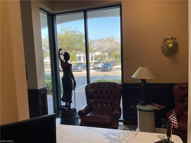 view from inside receptionist station