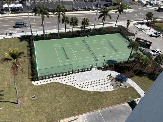 View of tennis court