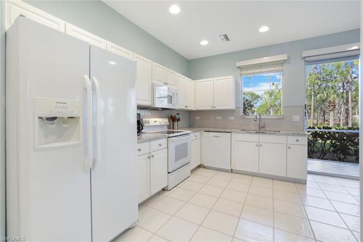 Stone counters, tile back splash