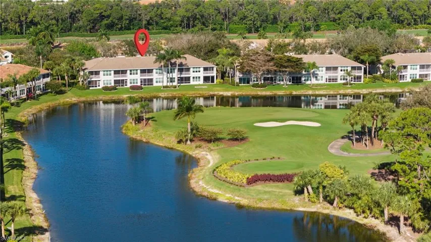 Aerial view from back of condo building - hole 6 green