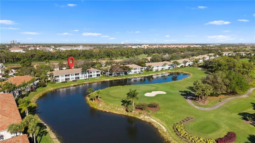 Aerial view from back of condo building - hole 6 green