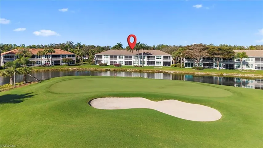 Aerial view from back of condo building - hole 6 green