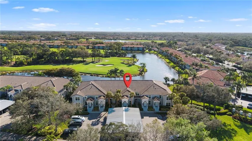 Aerial view from front of condo building - hole 6 green