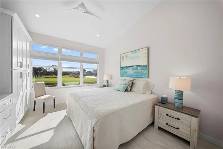 Master bedroom with view of the 6th hole