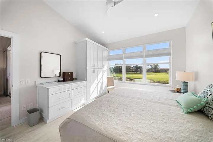 Master bedroom with view of the 6th hole