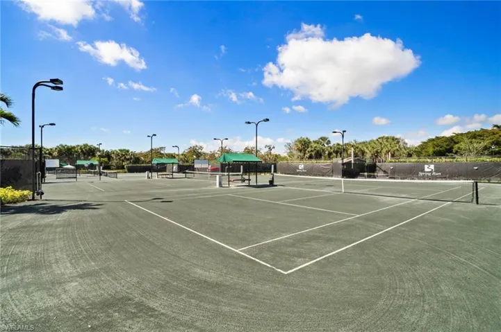 View of tennis court