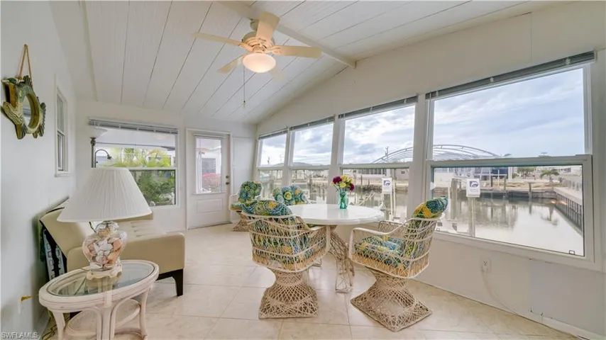 Enclosed Florida Room with Water Views