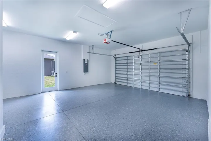 Garage with electric panel