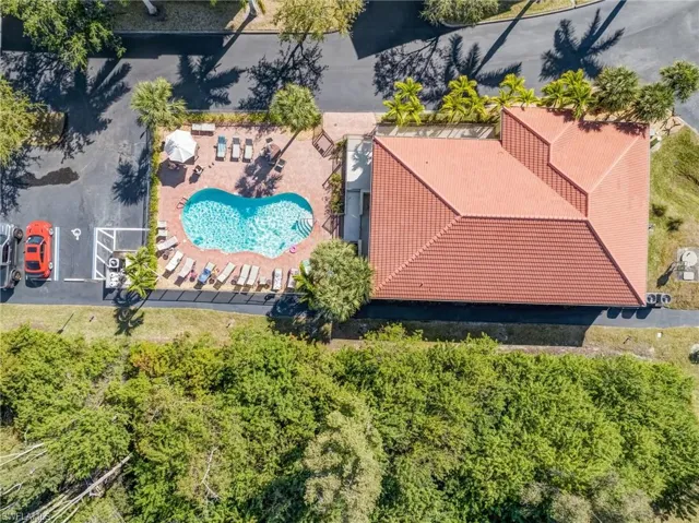 Aerial View of Community Pool and Clubhouse