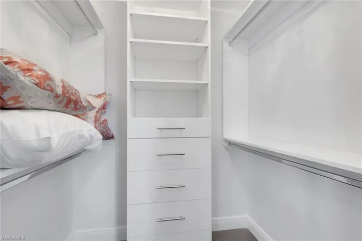 View of walk in closet