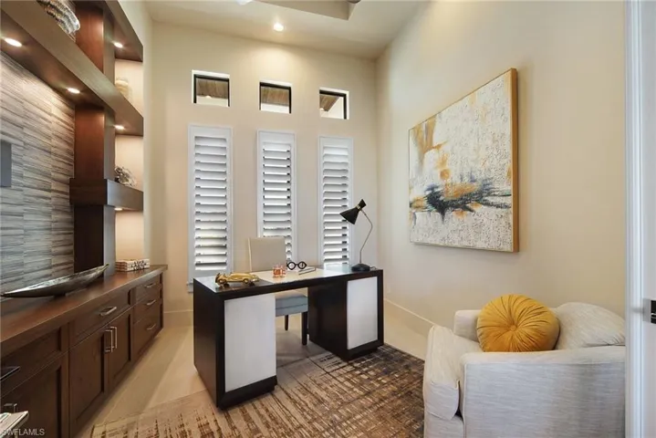 Office space with baseboards