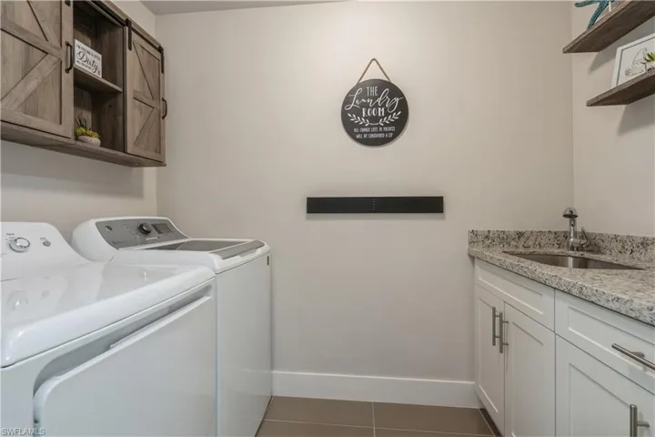 With Utility Sink, Added Shelving