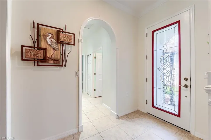 Custom front door provides additional light