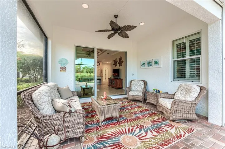Lanai has drop-down shutters