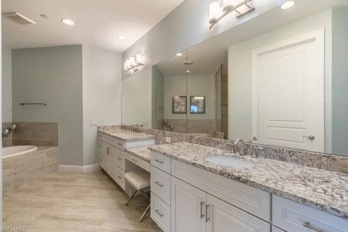 Primary bath separate vanities